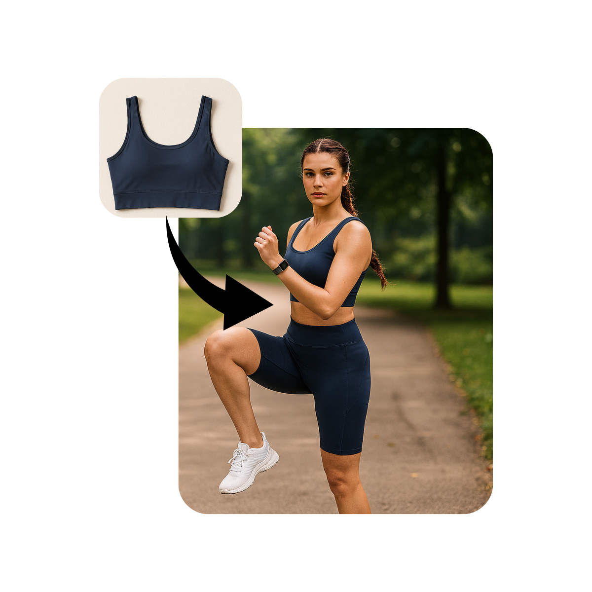 Flatlay to photoshoot transformation